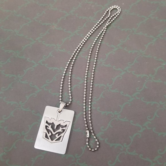 Mens Stainless Steel Retro 80's Transformer Ball Bead Necklace - Picture 3 of 5